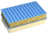 Сэндвич-панель стеновая минплита металл 0,6/0,6мм толщина 100мм