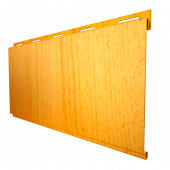 Металлический сайдинг с плёнкой Grand Line Вертикаль Classic Honey Wood с покрытием Colority Print 0.45 мм