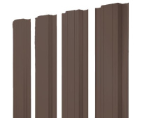 Штакетник Grand Line Прямоугольный с покрытием Полиэстер двусторонний 0,45 мм RAL 8017