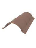 Планка полукруглого конька Grand Line с покрытием Satin Matt 0,5 мм RAL 8004