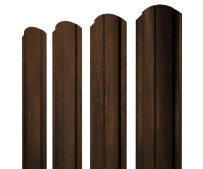 Штакетник Grand Line Полукруглый Slim с покрытием Print Elite 0,45 мм Chestnut Wood