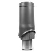 Вентиляционный выход Krovent Pipe-VT 150is диаметром 150/ИЗ/500 мм Серый