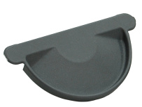 Заглушка жёлоба Grand Line 125/90 Matte PU 125 мм RAL 7024