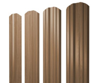 Штакетник фигурный Grand Line Twin с покрытием Print Elite 0,45 мм Honey Wood TwinColor