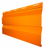 Металлический сайдинг Grand Line Корабельная доска Orange с покрытием Safari 0.45 мм