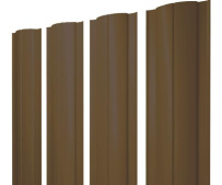 Штакетник Grand Line Круглый с покрытием Velur 0,5 мм RAL 8017