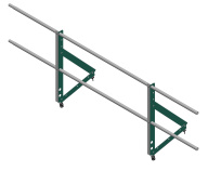 Кровельное ограждение на фальц Optima RAL 6005, 650 мм x 2 м