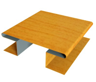 Планка H-образная стыковочная сложная Grand Line с покрытием Print Elite 0,45 мм Honey Wood TwinColor