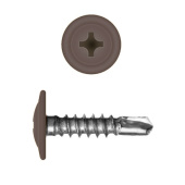 Саморез с прессшайбой по металлу 4,2x19 RAL 8017 (1000 шт)