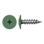 Саморез с прессшайбой по дереву 4,2x19 RAL 6002 (1000 шт)