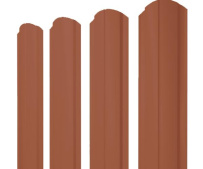 Штакетник фигурный Grand Line Полукруглый Slim с покрытием Полиэстер 0,45 мм RAL 8004