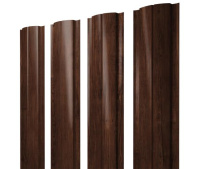 Штакетник Grand Line Полукруглый Slim с покрытием Print Elite 0,45 мм Cherry Wood TwinColor