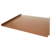 Двойной стоячий фальц Grand Line RAL 8004 с покрытием Quarzit Lite 0.5 мм