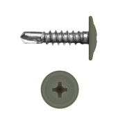 Саморез с прессшайбой по металлу 4,2x16 RAL 7022 (1000 шт)