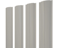 Штакетник Grand Line Полукруглый Slim с покрытием Satin 0,5 мм RAL 9006