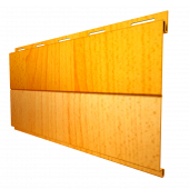 Металлический сайдинг с плёнкой Grand Line Вертикаль Line Honey Wood с покрытием Colority Print 0.45 мм