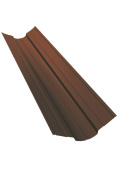 Фигурная планка верхней ендовы 100x100 Grand Line с покрытием Drap 0,45 мм RAL 8004
