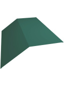 Планка плоского конька 150x40x150 Grand Line с покрытием Полиэстер 0,7 мм RAL 6005