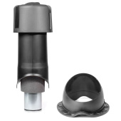 Комплект вентиляционного выхода Krovent Wave125is диаметром 125/ИЗ/500 мм Серый