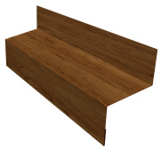Отлив межэтажный 45 Grand Line с покрытием Print Premium 0,45 мм Golden Wood