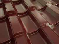 Металлочерепица Трамонтана-XL RAL 3005 с покрытием Colorcoat Prisma 0.5 мм
