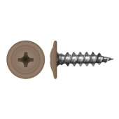 Саморез с прессшайбой по дереву 4,2x19 RAL 8024 (1000 шт)