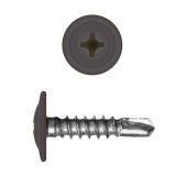 Саморез с прессшайбой по металлу 4,2x19 RAL 8022 (1000 шт)