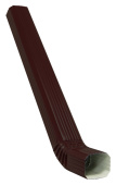 Труба прямоугольная металлическая с коленом Grand Line Vortex Matt 103x77 мм 1 м RAL 8017