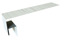 Планка околооконная сложная 200x50x18 (j-фаска) Grand Line с покрытием Print Elite 0,45 мм White Wood TwinColor