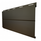 Металлический сайдинг с плёнкой Grand Line Вертикаль Line RAL 7024 с покрытием Quarzit Lite 0.5 мм
