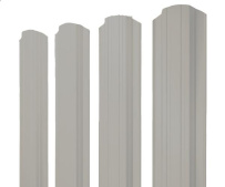 Штакетник фигурный Grand Line Прямоугольный с покрытием Полиэстер 0,45 мм RAL 9006