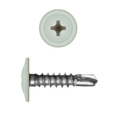 Саморез с прессшайбой по металлу 4,2x19 RAL 9003 (1000 шт)