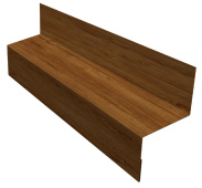 Отлив межэтажный 35 Grand Line с покрытием Print Premium 0,45 мм Golden Wood