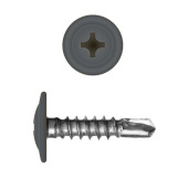 Саморез с прессшайбой по металлу 4,2x19 RAL 7021 (1000 шт)