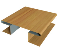 Планка H-образная стыковочная сложная Grand Line с покрытием Print Premium 0,45 мм Cherry Wood Fresh TwinColor