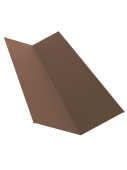 Планка верхней ендовы 115x30x115 Grand Line с покрытием Satin Matt 0,5 мм RAL 8004