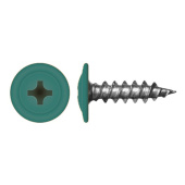Саморез с прессшайбой по дереву 4,2x19 RAL 6026 (1000 шт)