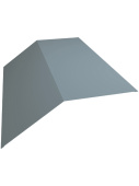 Планка плоского конька 150x40x150 Grand Line с покрытием Полиэстер 0,7 мм RAL 7004