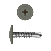 Саморез с прессшайбой по металлу 4,2x19 RAL 7022 (1000 шт)
