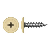 Саморез с прессшайбой по дереву 4,2x19 RAL 1015 (1000 шт)