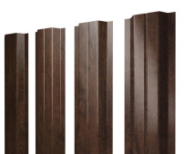 Штакетник Grand Line П-образный A с покрытием Print Premium двусторонний 0,45 мм Antique Wood
