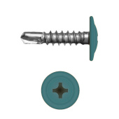 Саморез с прессшайбой по металлу 4,2x16 RAL 5021 (200 шт)