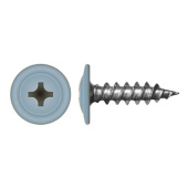 Саморез с прессшайбой по дереву 4,2x19 RAL 7001 (1000 шт)