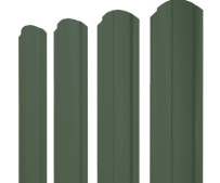 Штакетник фигурный Grand Line Полукруглый Slim с покрытием Полиэстер 0,45 мм RAL 6005