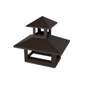 Двойной дымник на трубу 520x390 мм RR 887 с покрытием GreenCoat Pural 0.5 мм