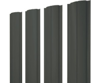 Штакетник Grand Line Полукруглый Slim с покрытием Полиэстер двусторонний 0,45 мм RAL 7016