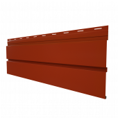 Металлический сайдинг Grand Line Квадро брус RAL 8004 с покрытием Drap 0.45 мм