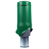 Вентиляционный выход Krovent Pipe-VT 125is диаметром 125/ИЗ/500 мм Зелёный