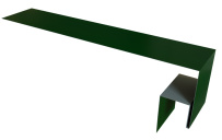 Планка околооконная сложная Блок-Хаус new 200x50x27 Grand Line с покрытием Satin 0,5 мм RAL 6005