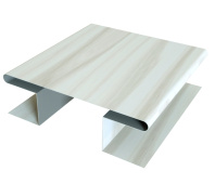 Планка H-образная стыковочная сложная Grand Line с покрытием Print Elite 0,45 мм White Wood TwinColor